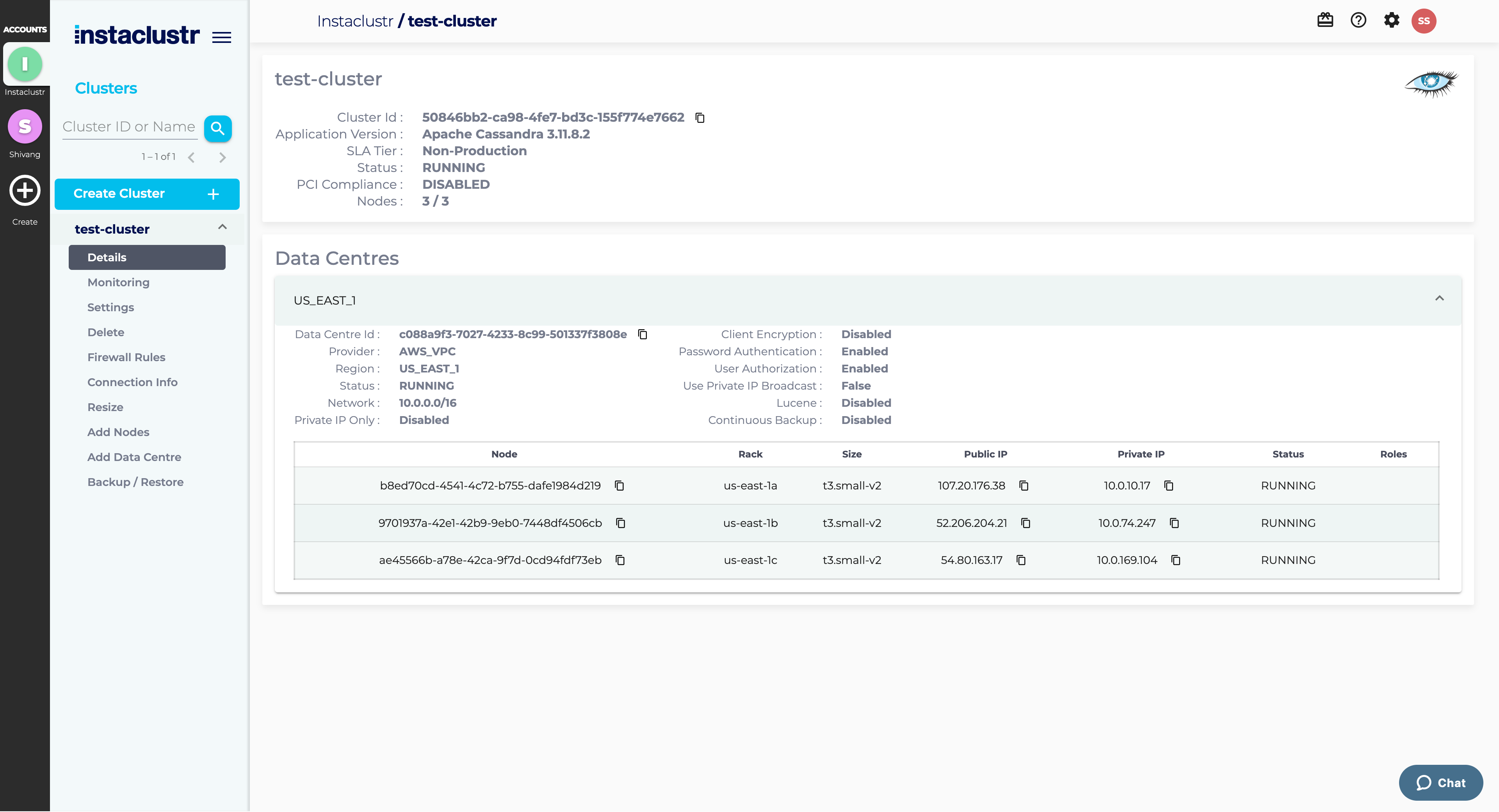 Screenshot: Details page