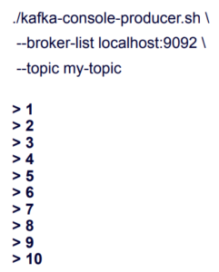 Send Kafka data - 1 to 10