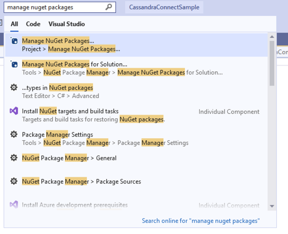 manage nuget packages