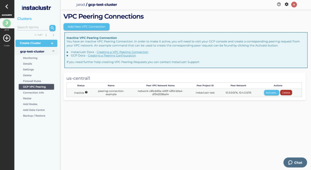 Peering Connections