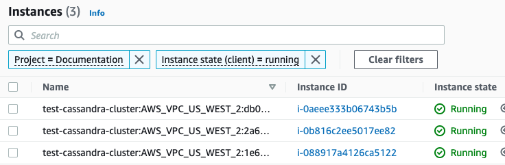 Sort clusters clusters by tag in AWS.