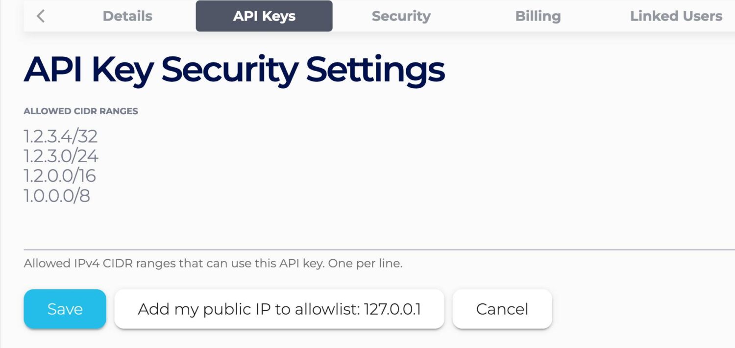 API Keys - Instaclustr