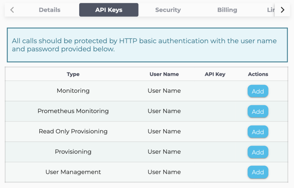 API Keys - Instaclustr