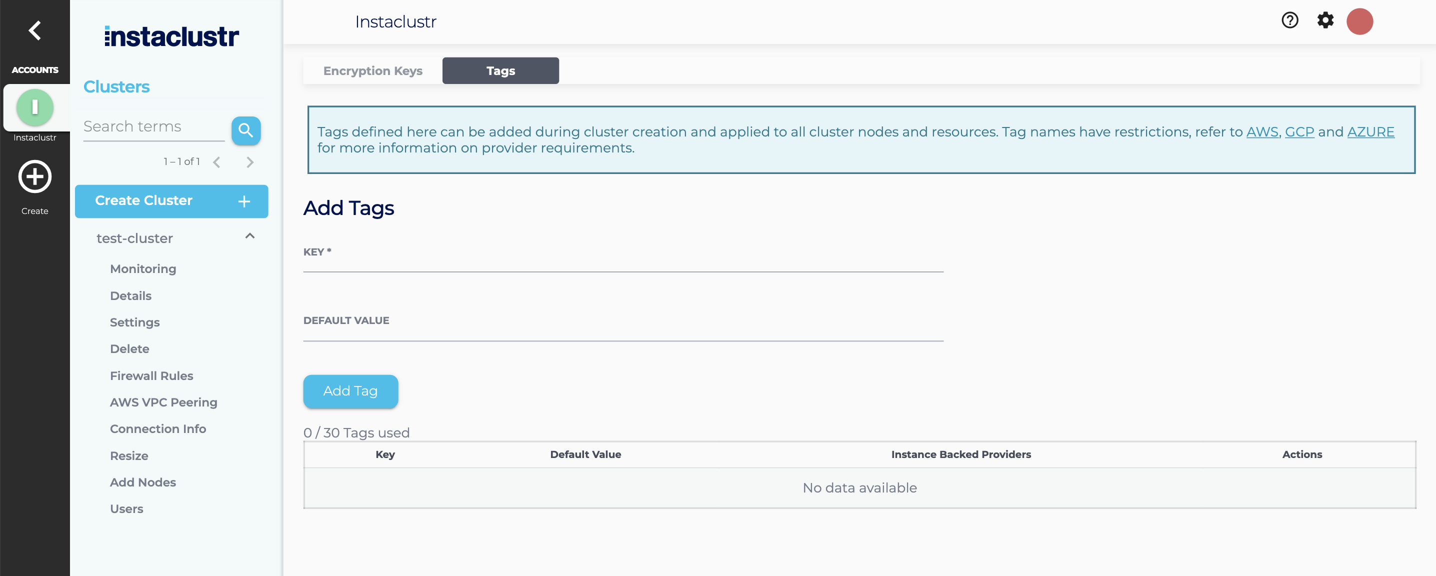 Add tags by filling the text fields with the requisite details.