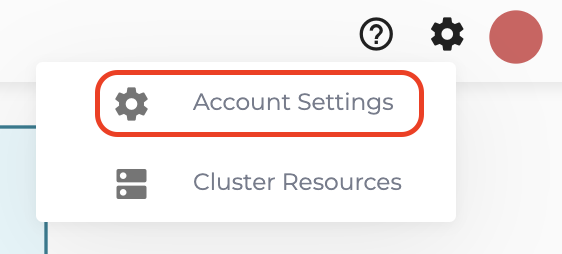 Select the account settings button.
