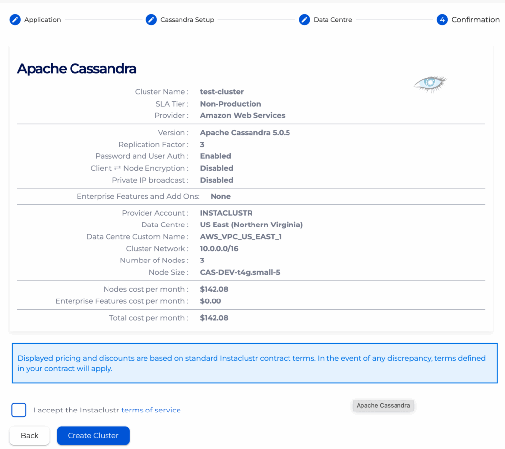 Confirm your selections and the price on this page