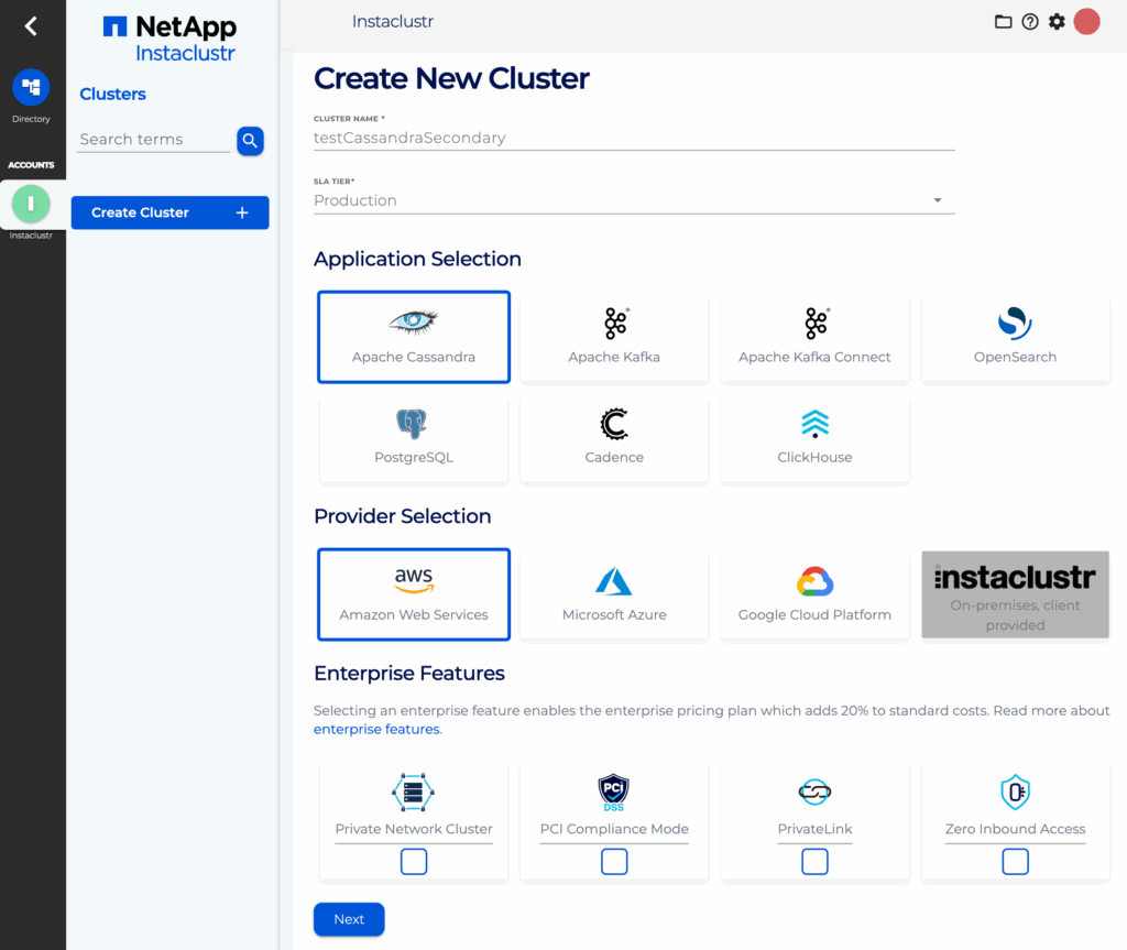 Create a secondary Cassandra cluster.