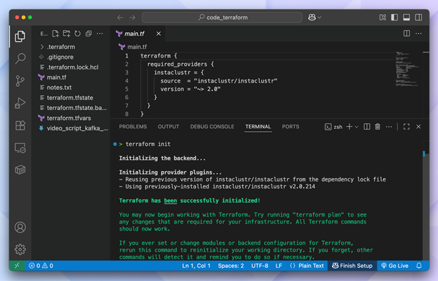How to build a streaming analytics pipeline with Terraform and Instaclustr screenshot