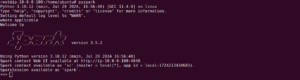 Apache Spark setup screenshot
