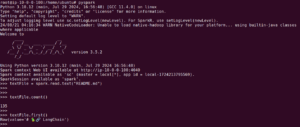 Apache Spark tutorial screenshot