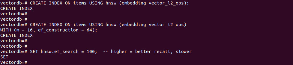 pgvector tutorial screenshot