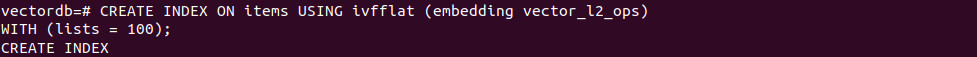 pgvector tutorial screenshot