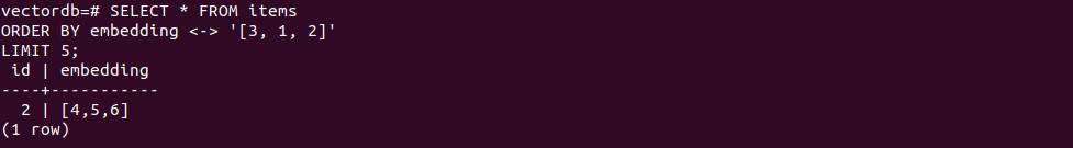 pgvector tutorial screenshot