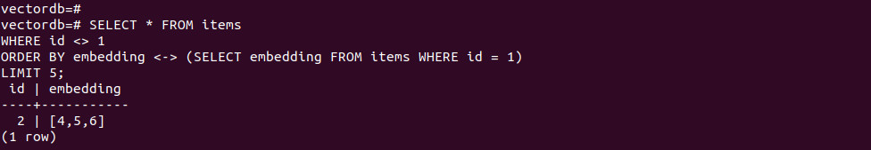 pgvector tutorial screenshot