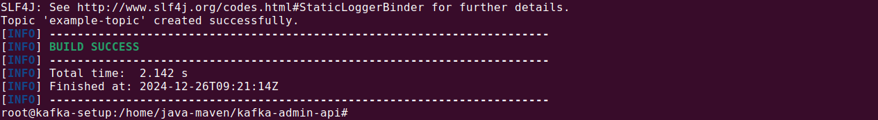 Kafka API tutorial screenshot