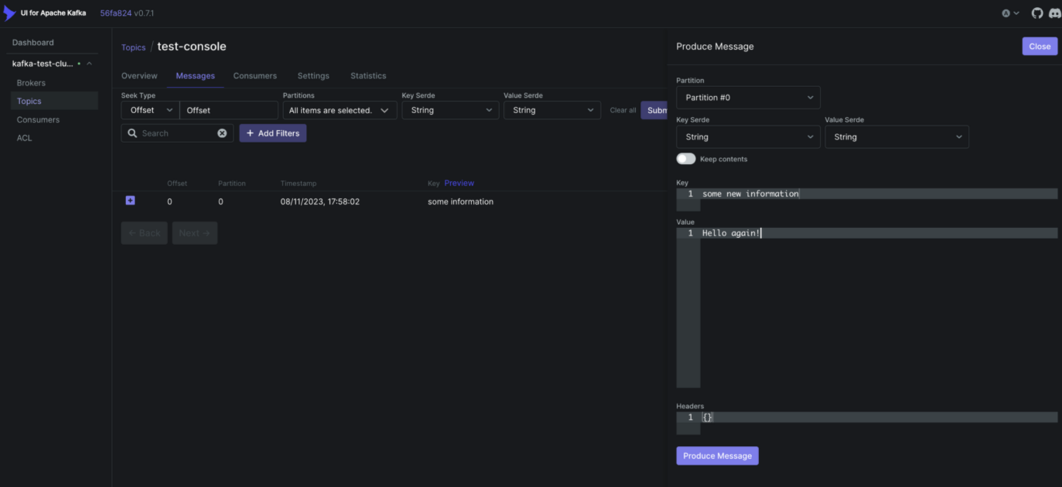 Using UI for Apache Kafka with Instaclustr for Apache Kafka