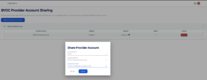 Sharing a Provider Account