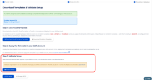 Templates & Validation - BYOC set up - Step 3