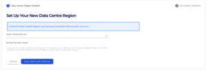 Configure the new region