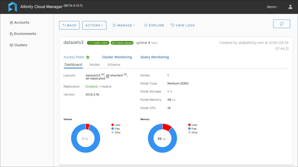 Altinity screenshot