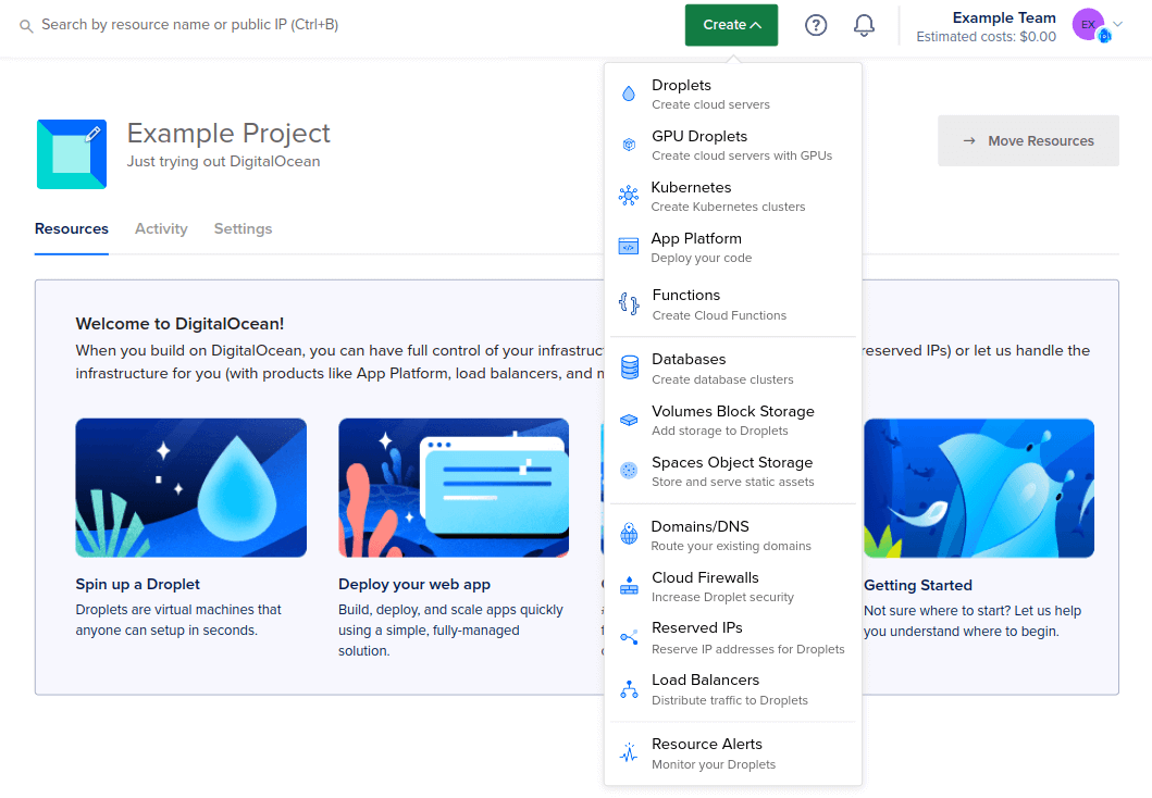 DigitalOcean OpenSearch screenshot