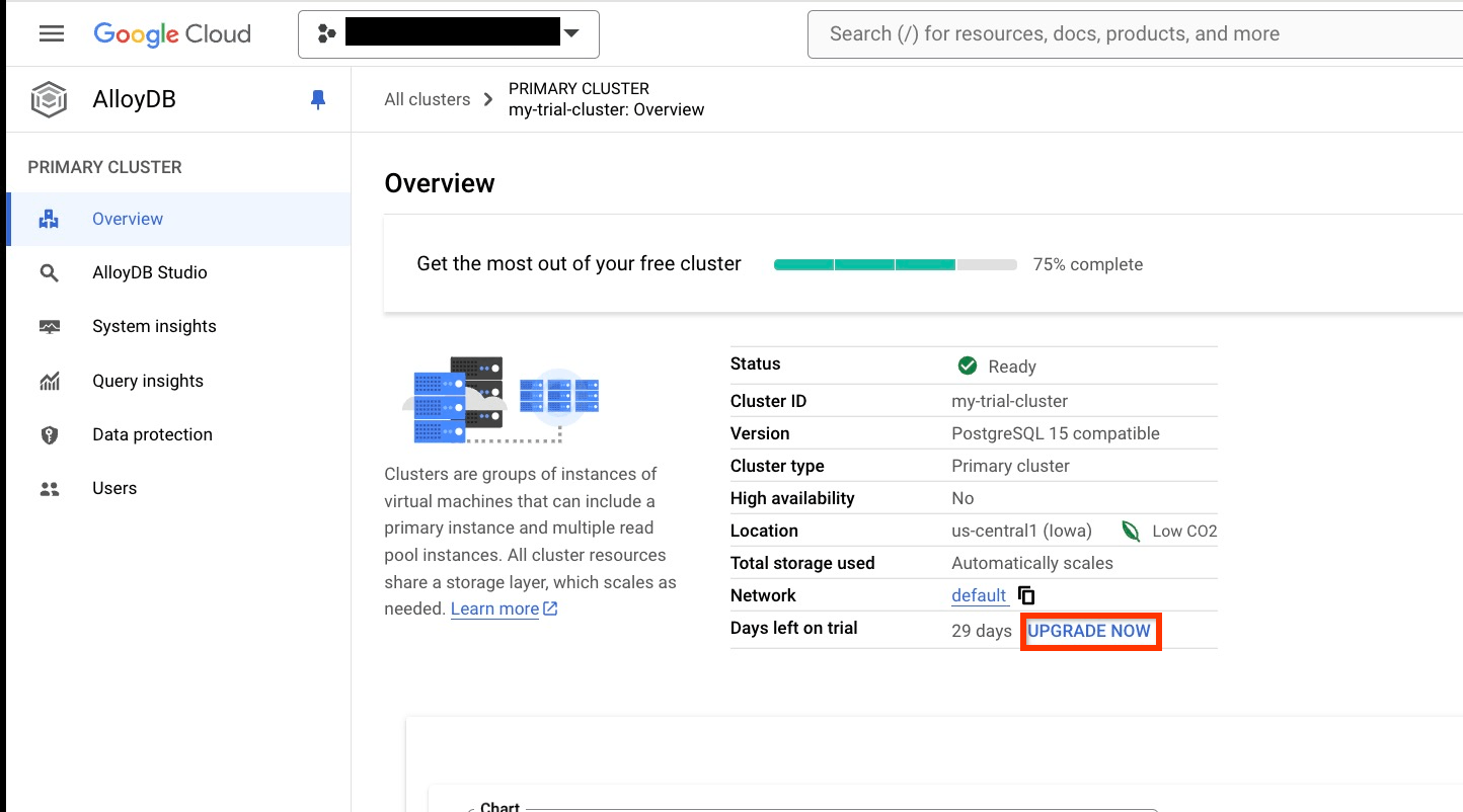 Google AlloyDB screenshot