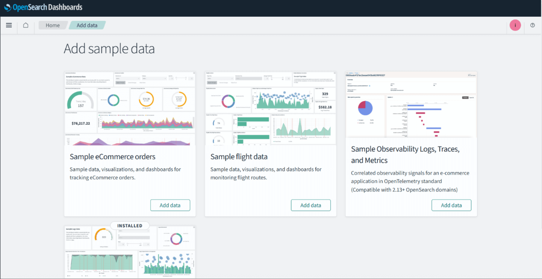 Opensearch walkthrough screenshot