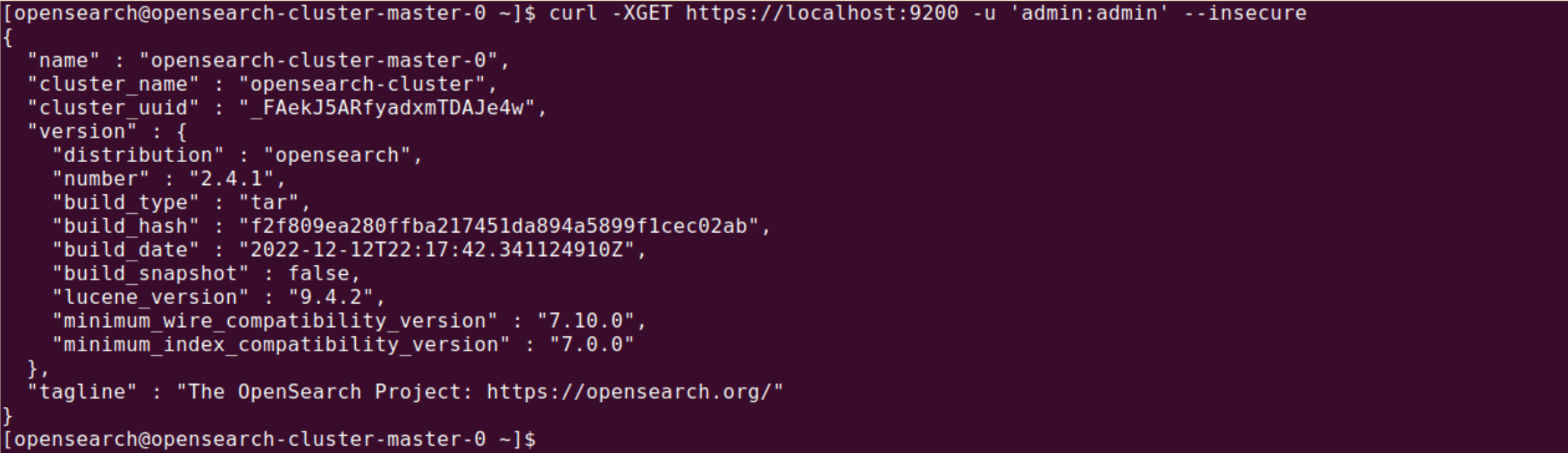 OpenSearch tutorial screenshot 7