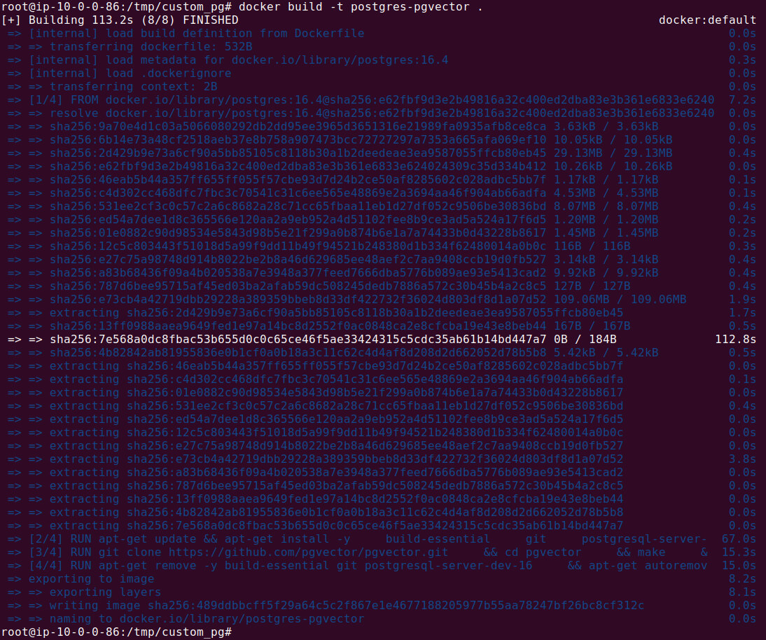 pgvector tutorial setup screenshot 01
