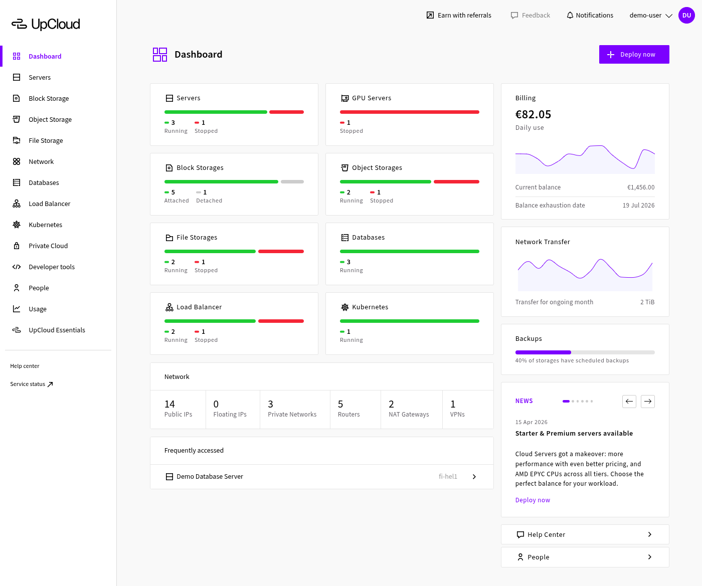 UpCloud Managed OpenSearch screenshot